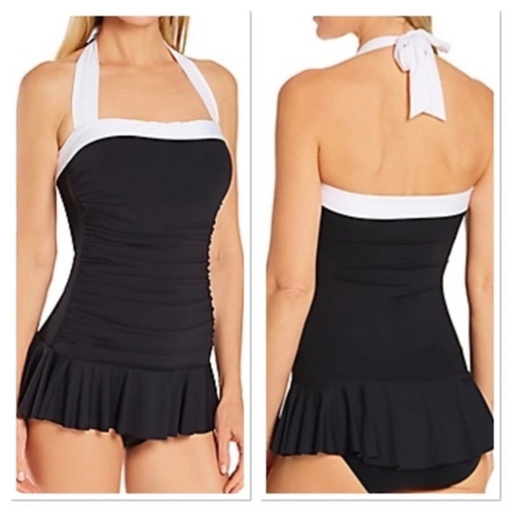 Ralph Lauren Black and White One Piece Swimsuit